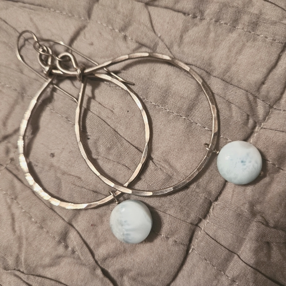Sterling silver/Lapis earrings